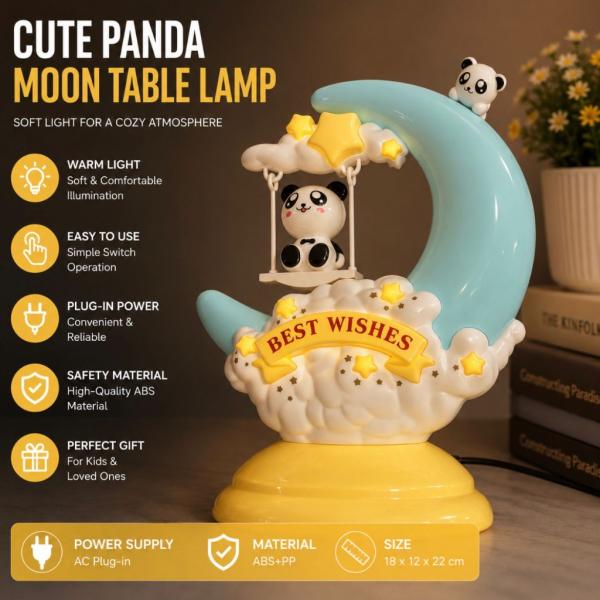 Şirin Panda Ay Masaüstü Lampa